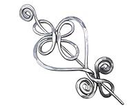 Algopix Similar Product 8 - Celtic Heart Aluminum Shawl Pin