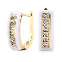 Algopix Similar Product 12 - Hoop EarringsInnocuous Healthy Ceramic