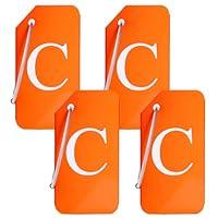 Algopix Similar Product 11 - 4 Pcs Initial Aluminum Luggage Tags