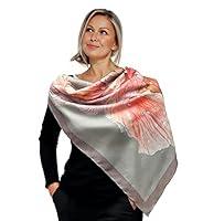 Algopix Similar Product 17 - Designer Square Silk Scarf for Women