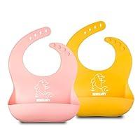 Algopix Similar Product 18 - 2 Packs Silicone Bib Easily Wipes Clean