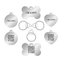 Algopix Similar Product 1 - Pet ID Tags with QR Code for Dog  Cat