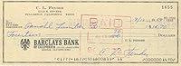Algopix Similar Product 13 - Leo Fender Signed Auto 1969 Bank Check