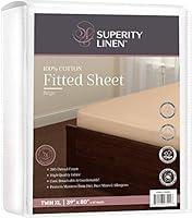 Algopix Similar Product 5 - Superity Linen King Fitted Sheet Made