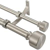 Algopix Similar Product 3 - Double Curtain Rods Brushed Nickel