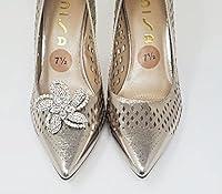 Algopix Similar Product 19 - Silver Color Flower Rhinestone Shoe