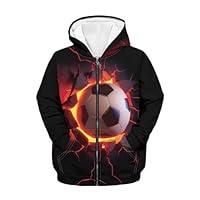 Algopix Similar Product 2 - Jekioweii Soccer 3D Print Zipper Hoodie