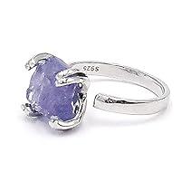 Algopix Similar Product 9 - Natural raw tanzanite adjustable ring