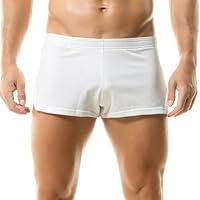 Algopix Similar Product 8 - Mens Boxer Underwear Solid Slit Briefs