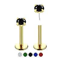 Algopix Similar Product 13 - DAYANEY 2 Pcs Gold Nose Stud 20g