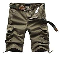 Algopix Similar Product 14 - Mens Elastic Waist Cargo Shorts Zipper