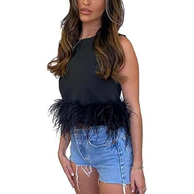 Women's Strapless Tube Crop Top Sleeveless Off Shoulder Ribbed Knit Slim  Fit Cami Tank Top Shirt