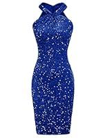 Algopix Similar Product 13 - Women Sequin Dress Halter Evening Party