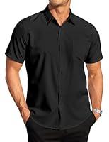 Algopix Similar Product 4 - COOFANDY Mens Casual Dress Shirt Short