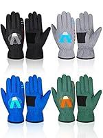 Algopix Similar Product 19 - 4 Pairs Kids Winter Gloves Waterproof