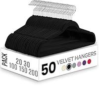 Algopix Similar Product 13 - Utopia Home Velvet Hangers 50 Pack 