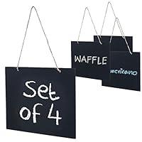 Algopix Similar Product 15 - MyGift 4 x 6 Chalkboard Hanging Signs