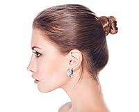 Algopix Similar Product 15 - Hammered Dome Large Wide Clip On Hoop