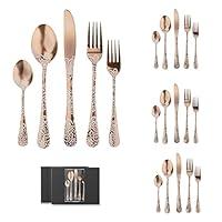 Algopix Similar Product 4 - 20Piece Gold Silverware Set Stainless