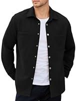 Algopix Similar Product 4 - COOFANDY Shirt Jackets for Men Long