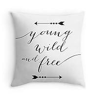 Algopix Similar Product 13 - Young Wild and Free Quote Throw