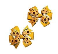 Algopix Similar Product 6 - Yellow Gold Sunflower Toddler Hair Bow