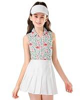 Algopix Similar Product 6 - Soneven Girls Sleeveless Golf Polo