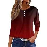 Algopix Similar Product 6 - 34 Sleeve Shirts for Women Plus Size