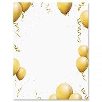 Algopix Similar Product 11 - Gold Balloons Birthday Letter Papers25