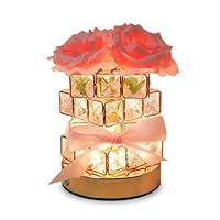 Algopix Similar Product 14 - Drawelry Rose Crystal Table Lamp 