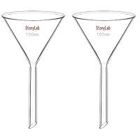 Algopix Similar Product 10 - StonyLab 2Pack Glass Heavy Wall Funnel