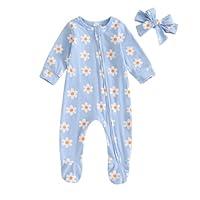 Algopix Similar Product 6 - Newborn Footie Romper With Headband