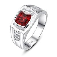 Algopix Similar Product 18 - Yaresul Ruby Ring for Men Mens Silver