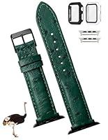 Algopix Similar Product 3 - Green Ostrich Leather Band Compatible