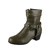Algopix Similar Product 15 - Ladies Round Toe Retro Boots for Women