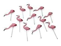 Algopix Similar Product 19 - Lot of 12 Miniature Flamingo Bird Fairy