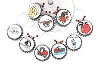 Algopix Similar Product 13 - Kentucky Derby Wine Glass Charms 