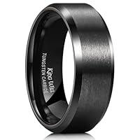 Algopix Similar Product 17 - King Will 8mm Mens Black Wedding Ring