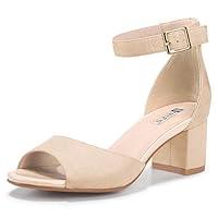 Algopix Similar Product 4 - IDIFU Womens Nude Chunky Pump Heel