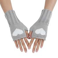 Algopix Similar Product 10 - Womens Embroidery Knitted Fingerless