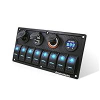 Algopix Similar Product 11 - 8 Gang Waterproof Rocker Switch Panel 