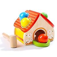 Algopix Similar Product 16 - TOP BRIGHT Wooden Hammer Ball Toy for 1