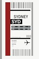 Algopix Similar Product 6 - Sydney Boarding Pass Notebook Sydney