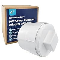 Algopix Similar Product 7 - 4 PVC Sewer Cleanout Adapter with Plug