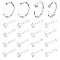 Algopix Similar Product 4 - DBella 18G 20G Clear Nose Retainer 