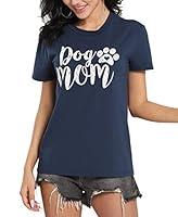 Algopix Similar Product 15 - YUYUEYUE Dog Mom T Shirt Womens Casual