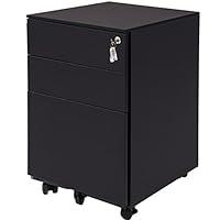Algopix Similar Product 15 - ModernLuxe Mobile Metal File Cabinet