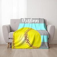 Algopix Similar Product 14 - Personalized Softball Blanket  Custom