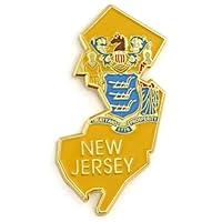 Algopix Similar Product 18 - PinMart New Jersey Shape Flag Lapel Pin