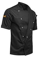 Algopix Similar Product 3 - Chef Coat for Men Stretch Slim Fit